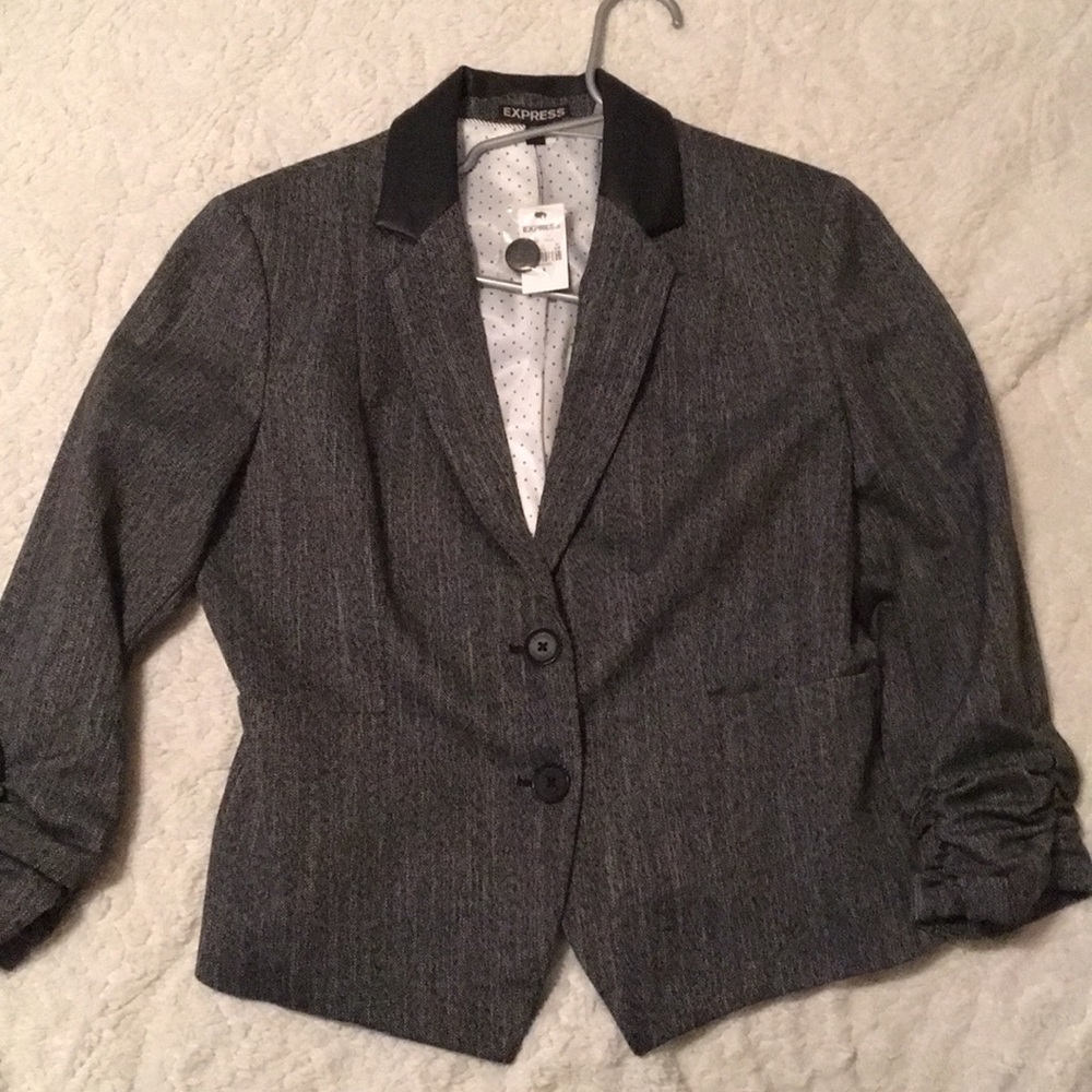 Express stylish gray blazer